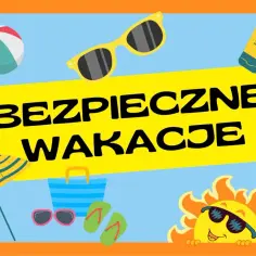 Słońce w okularach, plażowy parasol, piłka i krem z filtrem SPF zapraszają na bezpieczne wakacje w cieple kraje.