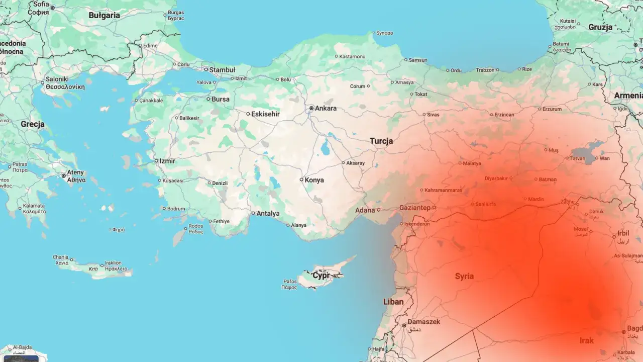 Mapa Turcji z zaznaczonymi regionami o podwyższonym ryzyku. Czy Turcja jest bezpieczna? Sprawdź aktualne ostrzeżenia.