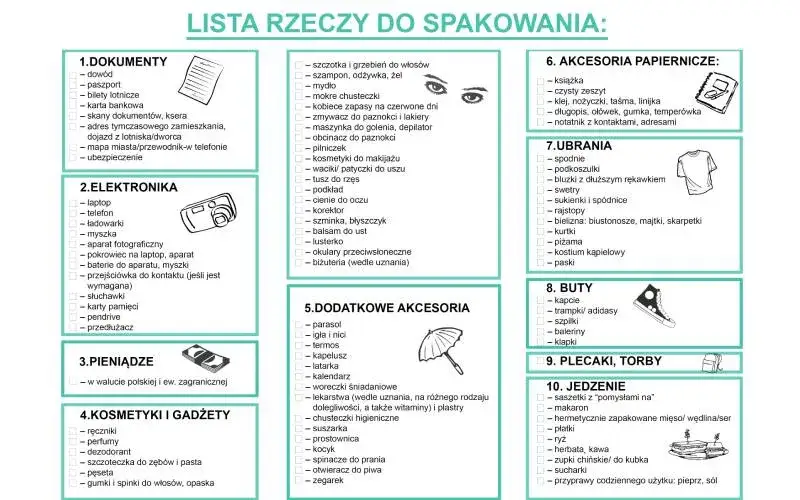 Zdjęcie Co wziąć na wakacje, aby nie zapomnieć o najważniejszych rzeczach?