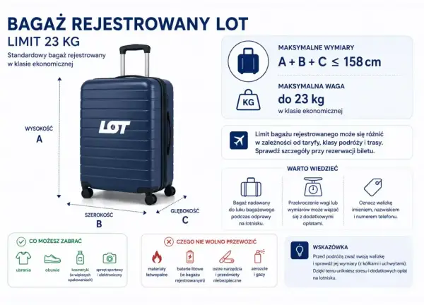 Wymiary bagażu rejestrowanego - Uniknij dopłat na lotnisku!